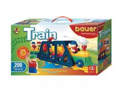 Set De Construit Bauer Tren, 200 Piese