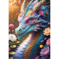 Puzzle - Dragonul colorat