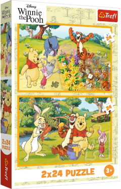 Puzzle 2 in 1 - Zi de joaca cu Winnie si prietenii