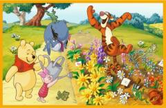 Puzzle 2 in 1 - Zi de joaca cu Winnie si prietenii