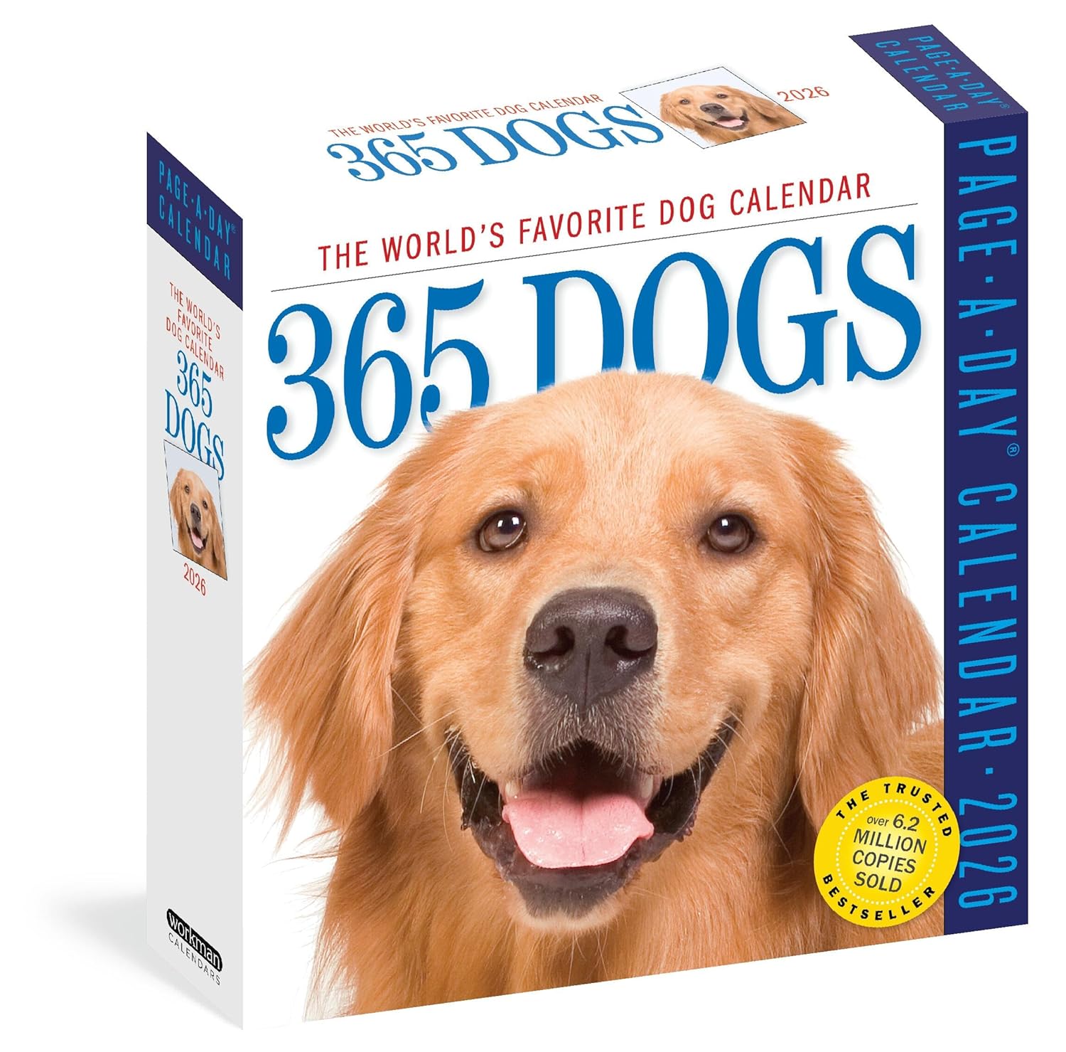 Azページ Calendar de birou - Ianuarie 2026 - Decembrie 2026 - 365 Dogs Page