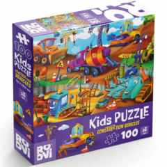 Puzzle 100 piese - Construction Vehicles
