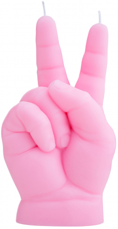 Lumanare Baby Hand Gesture Peace - Roz