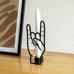 Suport lumanare CandleHand You Rock - Negru