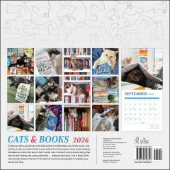 Calendar de perete - Septembrie 2025 - Ianuarie 2026 - Cats & Books