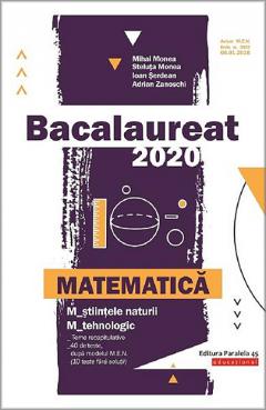 Bacalaureat 2020 Matematica. M_Stiintele naturii, M_Tehnologic