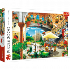 Puzzle 2000 piese - Vedere din Barcelona