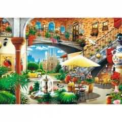 Puzzle 2000 piese - Vedere din Barcelona