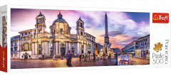 Puzzle 500 piese - Panorama - Piata Navona din Roma