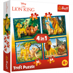 Puzzle 4in1 - Regele Leu si prietenii