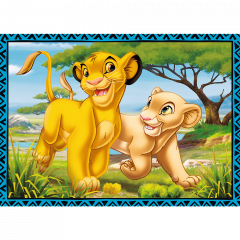 Puzzle 4in1 - Regele Leu si prietenii