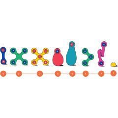 Set magnetic de construit - Super Curcubeu