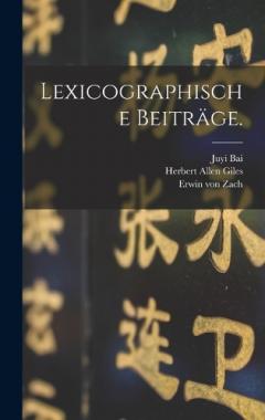 Coperta cărții Lexicographische Beiträge.