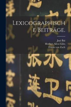Coperta cărții Lexicographische Beiträge.