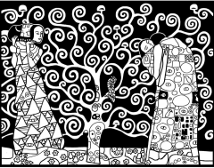 Plansa de colorat 47 x 35 cm - The Tree of Life (cu 12 carioci)