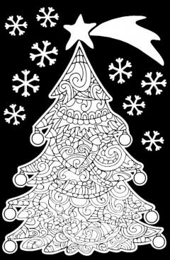 Set 4 mini planse de colorat 12 x 18 cm, cu 12 carioci - Christmas Holiday