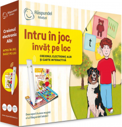 Pachet Raspundel Istetel - Creion electronic Albi + carte Intru in joc, invat pe loc