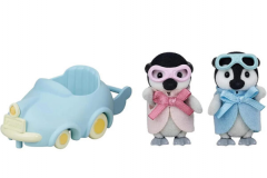 Set 3 figurine - Sylvanian Families - Penguin Babies Ride