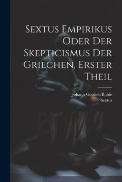 Coperta cărții Sextus Empirikus oder der Skepticismus der Griechen, erster Theil