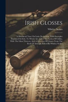 Coperta cărții Irish Glosses: A Mediaeval Tract On Latin Declension, With Examples Explained In Irish. To Which Are Added The Lorica Of Gildas, With The Gloss Thereon, And A Selection Of Glosses From The Book Of Armagh. Edited By Whitley Stokes