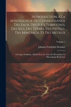 Introduction À La Minéralogie Ou Connoissance Des Eaux, Des Sucs Terrestres, Des Sels, Des Terres, Des Pierres, Des Minéraux, Et Des Métaux: Ouvrage Posthume, Publié Sous Le Titre De Henckelius In Mineralogia Redivivus; Volume 1