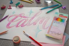 Set 12 creioane colorate - Aquacolor - Pastel Love