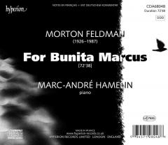 Morton Feldman: For Bunita Marcus
