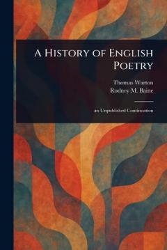 Coperta cărții A History of English Poetry