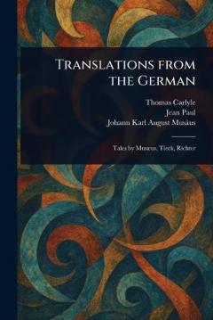 Coperta cărții Translations From the German