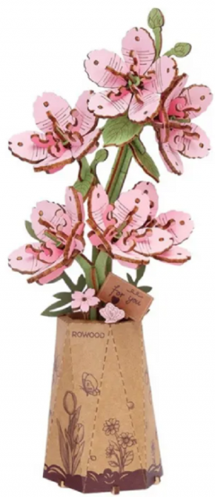 Puzzle 3D - Floarea Sakura, 132 piese