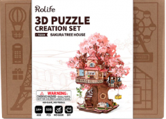 Puzzle 3D - Casa din Copacul Sakura, 535 piese