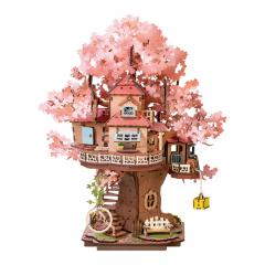 Puzzle 3D - Casa din Copacul Sakura, 535 piese