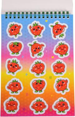 Caiet A5 parfumat FruitySquad, cu stickere