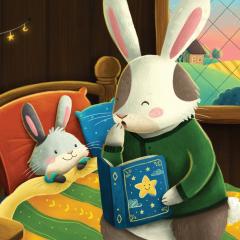 Un pupic de noapte buna pentru iepuras