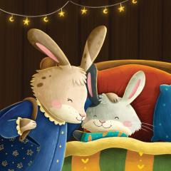 Un pupic de noapte buna pentru iepuras