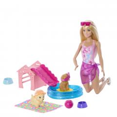 Papusa - Barbie - Petrecerea catelusului la piscina