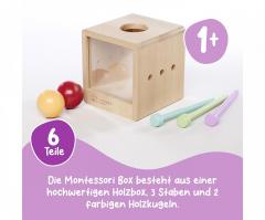 Jucarie din lemn pentru bebelusi - Cutie cu bile