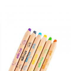 Set 6 creioane colorate Strigo Jumbo Capybara