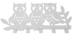 Cuier - White Owls Family Coat Rack