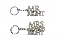 Breloc - Mr Right / Mrs Always Right - 2 modele