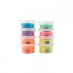 Set 8 borcanase cu plastilina parfumata - Silly Scents Neon
