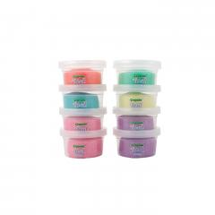 Set 8 borcanase cu plastelina sidefata