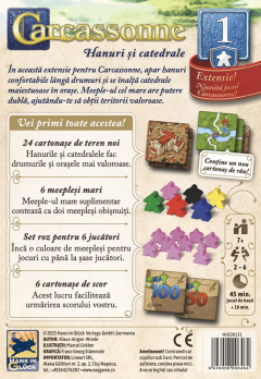 Extensie - Carcassonne: Hanuri si catedrale (Editia 2025)