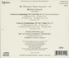 Litolff: Concerto Symphonique No 3 In E Flat Major / Concerto Symphonique No 5 In C Minor (First Recording)