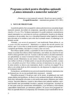 Lumea minunata a numerelor naturale - clasele V-VI