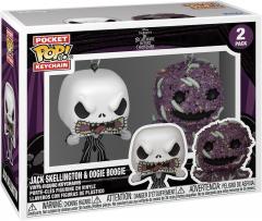 Set 2 brelocuri Jack Skellington & Oogie Boogie - The Nightmare Before Christmas - Pocket Pop! Keychain - Funko