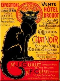 Magnet - Chat Noir Drouot Cartexpo