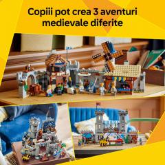 LEGO Creator 3in1 - Castel medieval cu cai si cavaleri (31168)