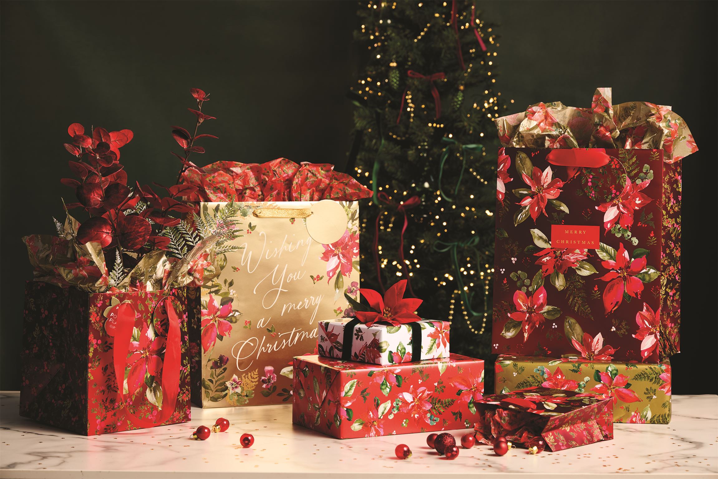 Punga Punga cadou - Paper Salad - Wondrous Wreath - Medium Bag - Glick
