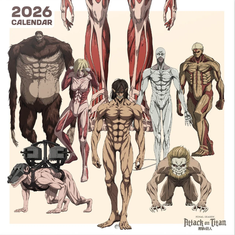 Calendar 2026 Attack On Titan Grupo Erik 4784845960 0 